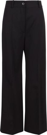 Patou Straight Fit Techwool Broeken - Dames - Wijde Broeken - Zwart - S - Broeken