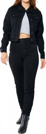 Judy Blue High Waist Rhinestone Embellishment Slim Jeans In Blue