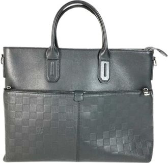 Louis Vuitton Pre-owned Tote Bags, male, Black, Size: ONE SIZE Pre-owned Damier Infini Briefcase Tote