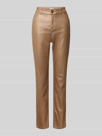 Christian Berg Slim Fit Stoffhose mit 5-Pocket-Design in Gold, Größe 42/30