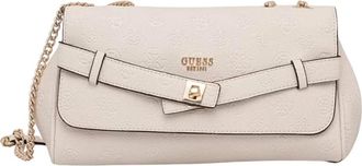 Guess Ella Crossbody Tas - Dames - Schoudertassen - Beige - ONE Size - Leer - Tassen