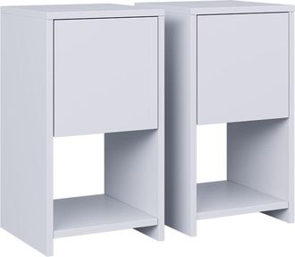 Vicco Mesilla De Noche Evo, Blanco, Lote De 2, Vicco