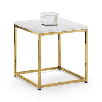 Julian Bowen Scala Lamp Table White Marble & Gold - Julian Bowen | TJ Hughes