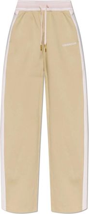 Casablanca Broeken, Dames, Beige, S, Rechte sweatpants