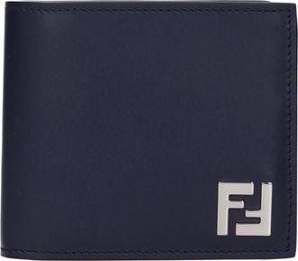 Fendi Uomos Portafoglio in pelle Blu/Blu notte