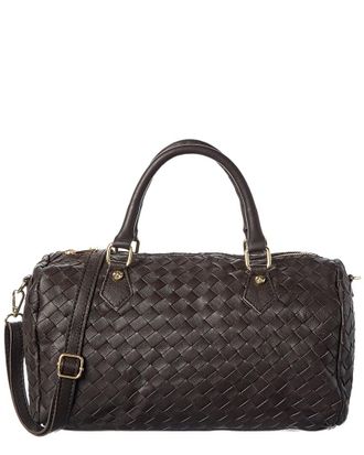 Persaman New York Greta Handwoven Leather Duffel Bag