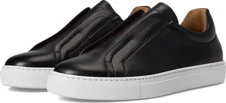 Magnanni Mocasin Elastic Mens Shoes Black : 9.5 M, Leather