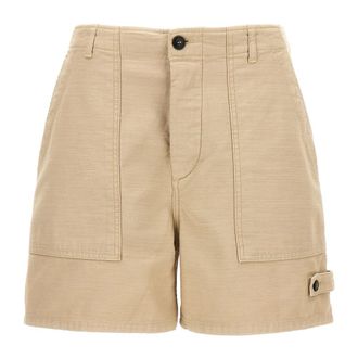 Fortela Dames, Korte broeken, Beige, Maat: W26 Katoen