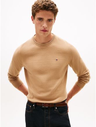 Tommy Hilfiger Mens Classic Crewneck Sweater - Beige - XXXL