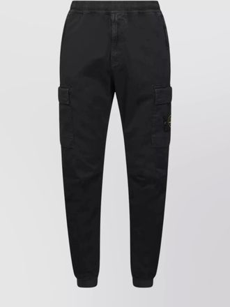 Stone Island cotton regular tapered cargo track pants