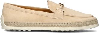 Tod's Beige Su&egrave;de Mocassin Ring Instappers - Dames - Loafers - Beige - 38 EU - Su&egrave;de - Schoenen