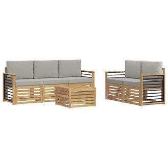 vidaXL Juegos De Sof&aacute;s Madera De Acacia S&oacute;lida Vidaxl