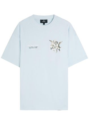 Represent Legacy Cherubs Logo Cotton T-shirt - Blue - XL