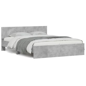 Berkfield Home Bed Frame without Mattress Concrete Grey 150x200 cm King Size