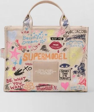 Marc Jacobs punk scribble canvas medium tote bag