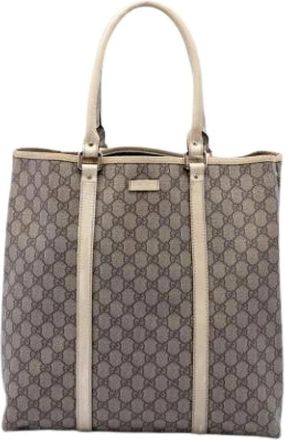 Gucci Pre-owned Tote Bag - Dames - Vintage Shopper - Beige - ONE Size - Leer - Vintage
