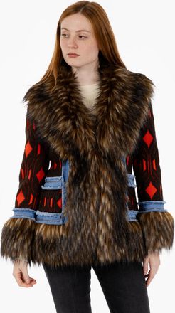The Extreme Collection Cappotto corto Armand con pelo arancio / multicolor