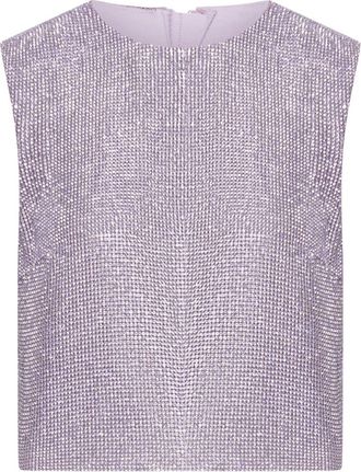 Self Portrait Lilac Chainmail Top