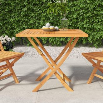 vidaXL Mesa De Jard&iacute;n Plegable Madera De Teca Maciza 85x85x76 Cm Vidaxl