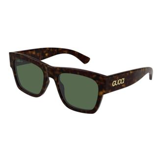 Gucci Vierkante Zonnebril - Heren - Zonnebrillen - Bruin - 54 MM - Nylon - Accessoires