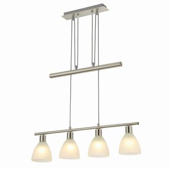 Lampenwelt.com Lindby L&aacute;mpara Colgante simeon En Gris De Vidrio