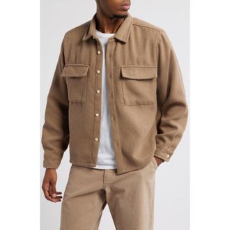 PacSun Tweed Overshirt in Brown at Nordstrom Rack, Size X-Large