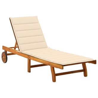 vidaXL Vidaxl - Tumbona De Jard&iacute;n Con Coj&iacute;n Madera Maciza De Acacia