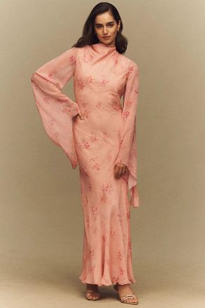 BHLDN Sheer Sleeve Gown