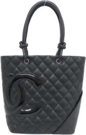 Chanel Pre-owned Leren Tote Bag - Dames - Vintage Shopper - Zwart - ONE Size - Leer - Vintage