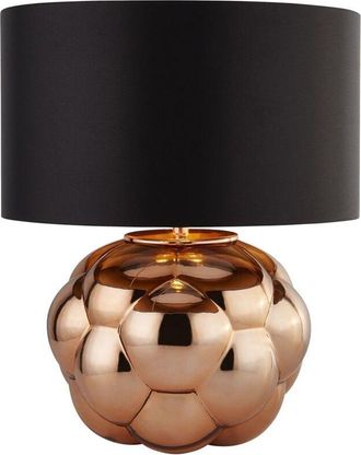 Searchlight Searchlight - Lampada Da Scrivania Effervescente Vetro Rame Acciaio Nero 1 Luce E27