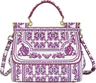 Tiffany & Fred Saffiano Painted Leather Top-Handle Satchel
