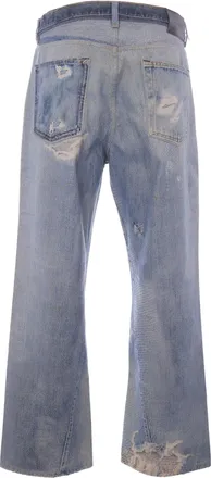 Our Legacy Mens Jeans Third Cut Digital Denim Print Blue Cotton