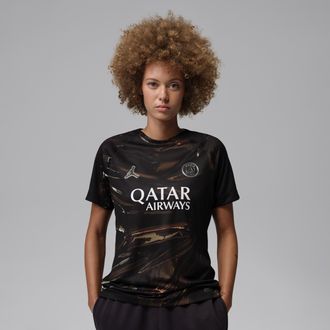 Nike Womens Paris Saint-Germain 2026 Stadium Night Edition Jordan Dri-FIT Soccer Replica Jersey in Black | IB3525-011