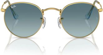 Ray-Ban Sunglasses Rb3447 001/3 M Round Metal Gold/Blue Unisex