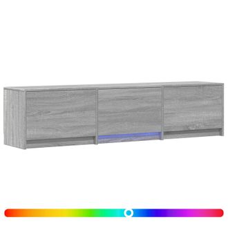 vidaXL Mueble De Tv Con Led Con Led Gris Sonoma 165 X 34 X 40 Cm Vidaxl