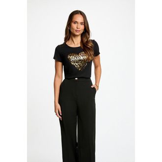 Morgan T-shirt met ronde hals en korte mouwen