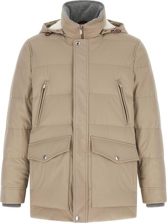 Brunello Cucinelli Beige Polyamide Mens Parka