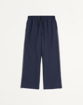 Valentino Pantaloni Valentino in nylon con patch VLogo Uomo BLU 3XL