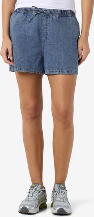 Noisy May Shorts NOISY MAY NMENZA MW REG ELAS SHORTS MG004MB NOOS, Damen, Gr. XL, N-Gr, medium blau denim, Web, Obermaterial: 100% Baumwolle, unifarben, relaxed