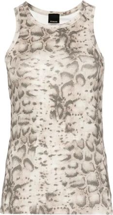 Pinko Belfiore Top - Dames - Tops zonder mouwen - Veelkleurig - S - Katoen - Tops