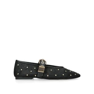 Steve Madden Womens Lucia Black Ballet Flats Fabric - Size UK 7