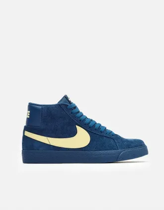 Nike Mens Sb Zoom Blazer Mid Sneaker In Coastal Blue