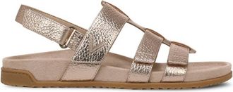 Vionic Womens Eureka Strappy Sandal In Bronze Leather