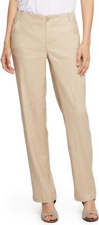 NYDJ Marilyn Linen Blend Trousers in Feather at Nordstrom, Size 18P