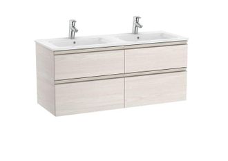 Roca Roca - Pack Unik Mueble De 4 Cajones + Lavabo Doble The Gap Color: Fresno N&oacute;rdico