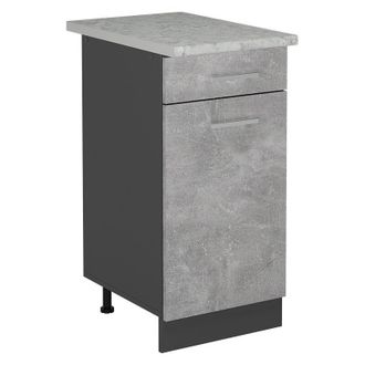 Vicco Mueble Bajo De Cocina R-line, Hormig&oacute;n, 40 Cm Et M&aacute;rmol