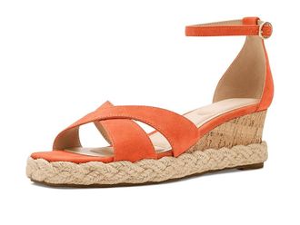 Pelle Moda Pippen Womens Wedge Shoes Tangerine : 9.5 M, Suede
