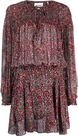 Isabel Marant Noanne floral-print mini dress - women - Viscose/Viscose - 34 - Brown