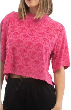 Moschino Womens Fuchsia Cotton T-Shirt