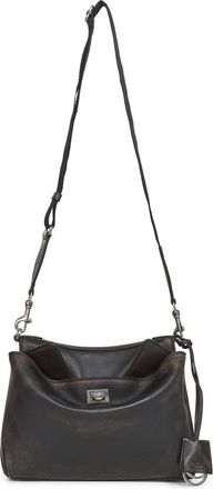 Balenciaga Tassen, Heren, Bruin, ONE Size, Leer, Leren Schoudertas met Twist Lock